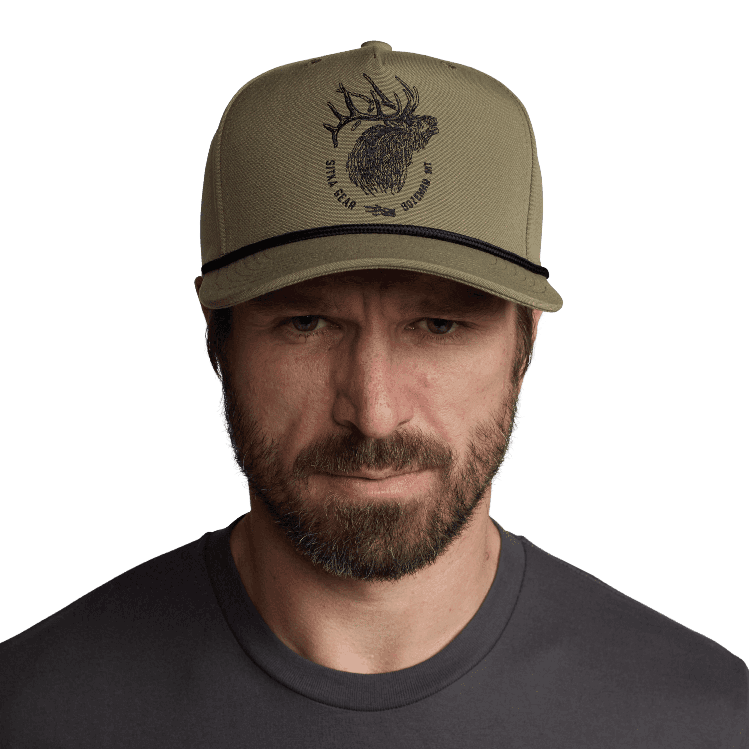 Elk Sketch Retro 5 Panel Snapback