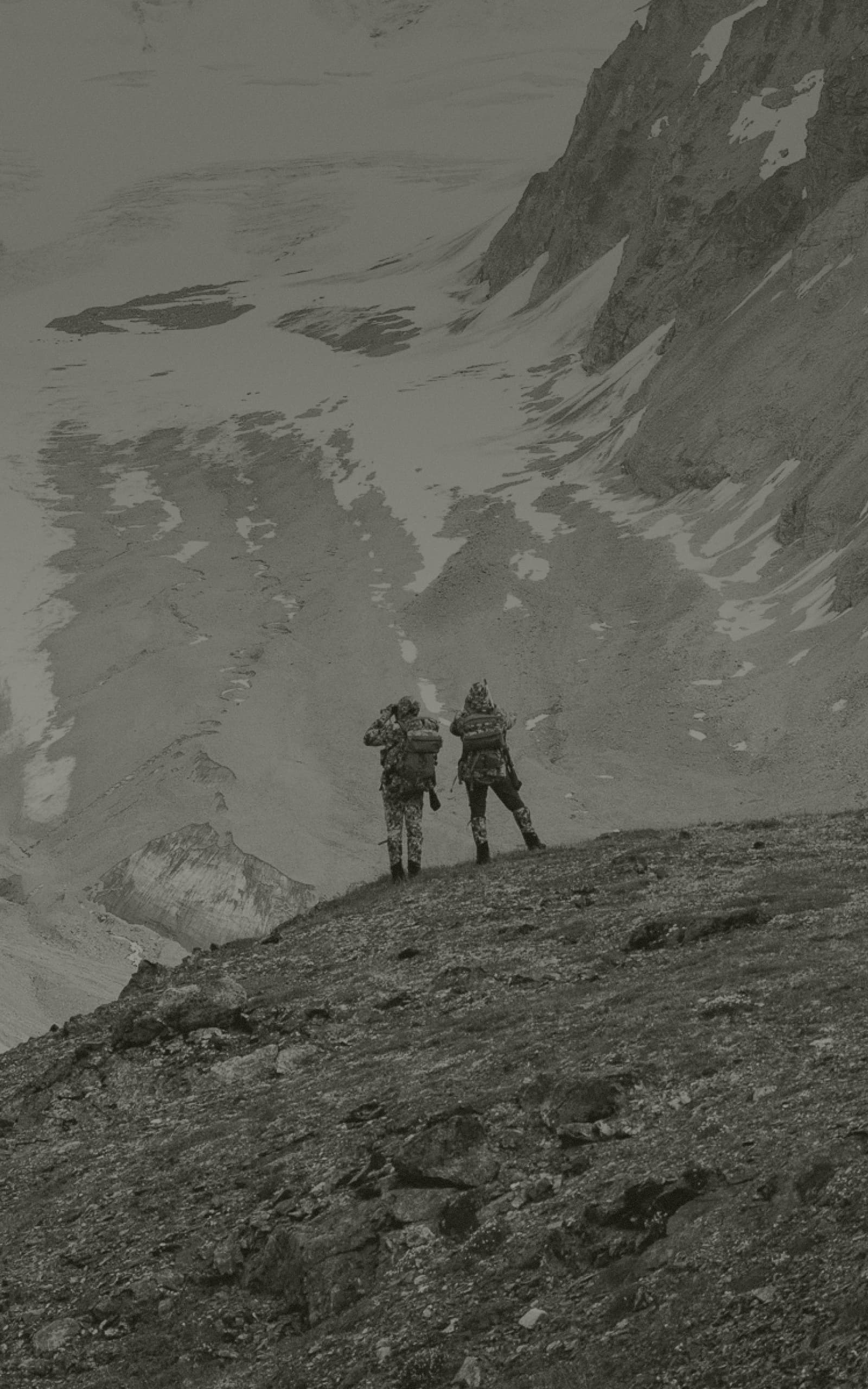 Two Hunters on a mountain
