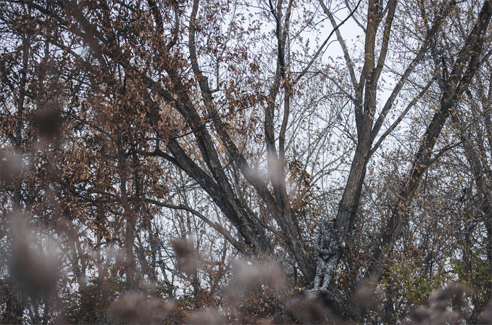 Man in Optifade Elevated II in his treestand | SITKA Gear