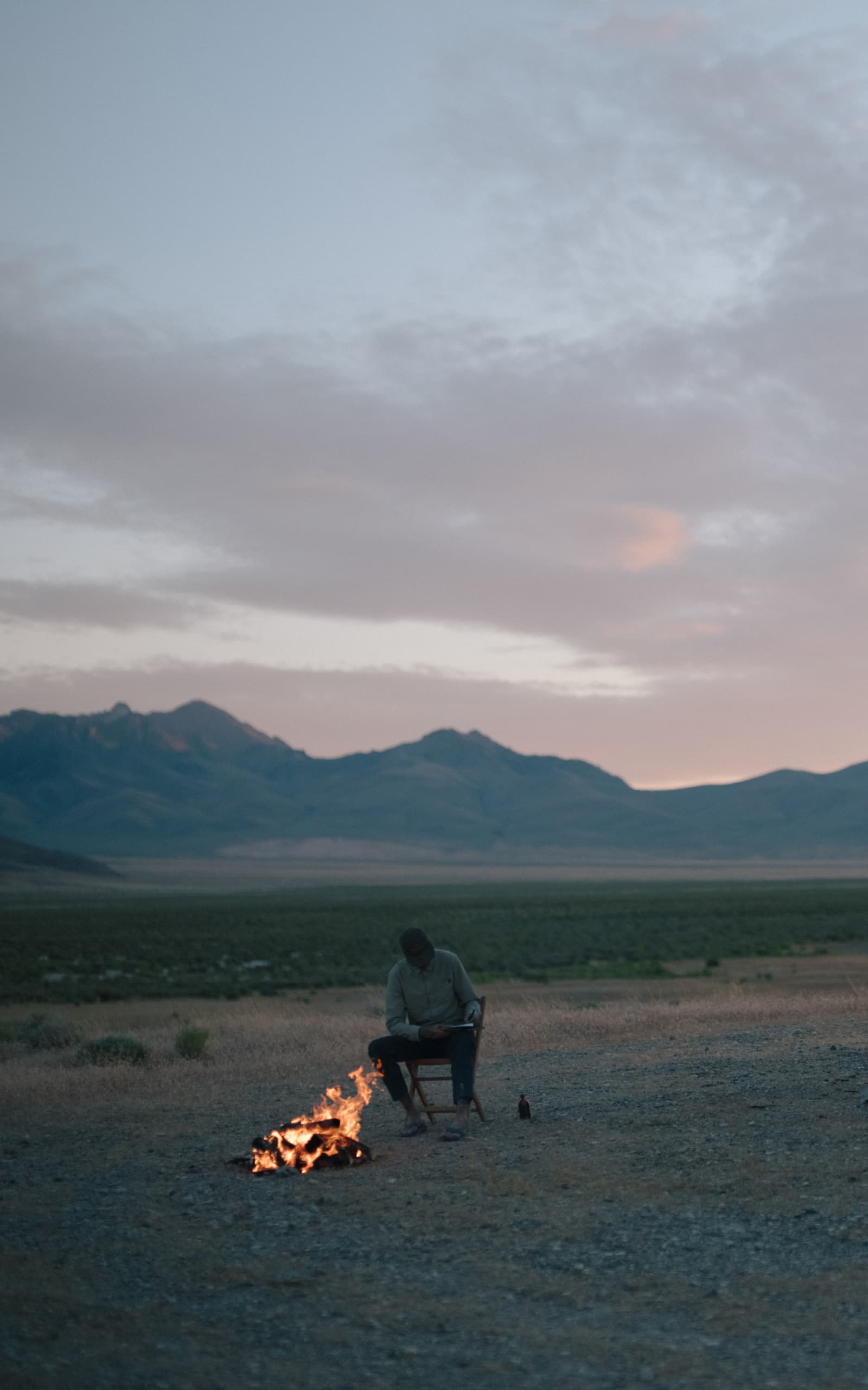 Man sitting in doorway