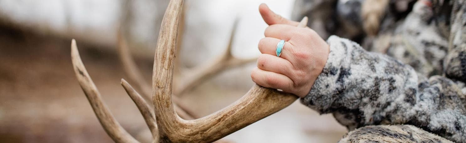 Holding Whitetail Antlers