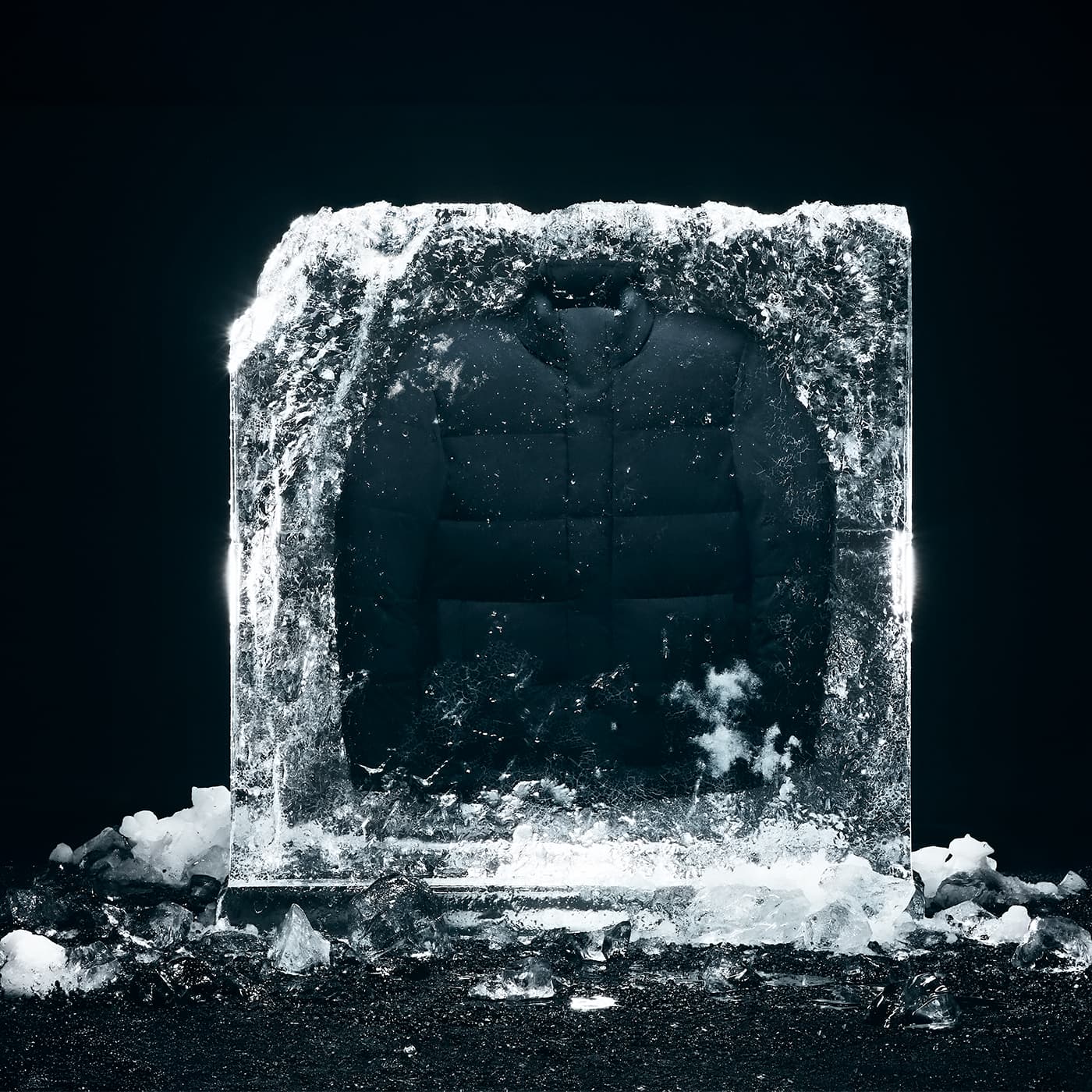 SITKA Studio Hyperdown in a block of ice | SITKA Gear