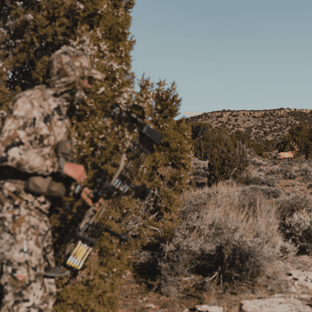 Man in Optifade Subalpine elk hunting sitting in vegetated terrain waiting | SITKA Gear