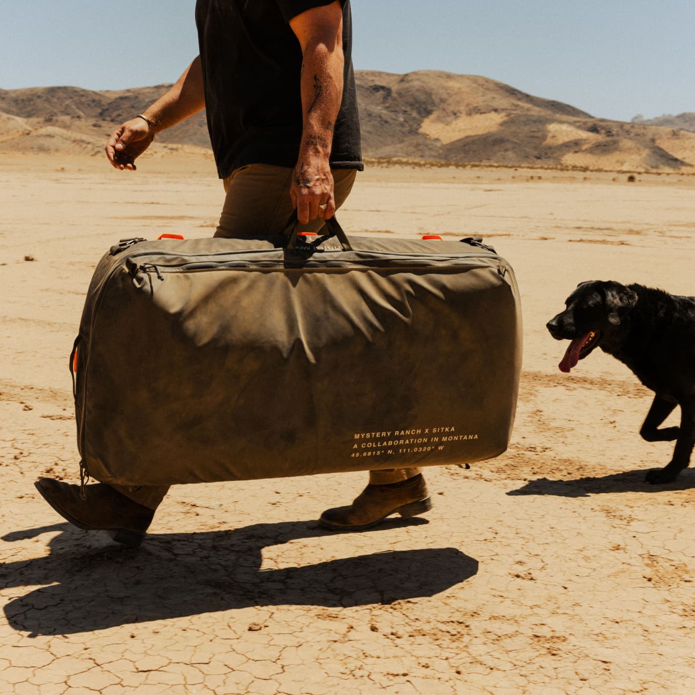 Brad Christian carrying the Mystery Ranch x SITKA Tyder Bow Case | SITKA Studio