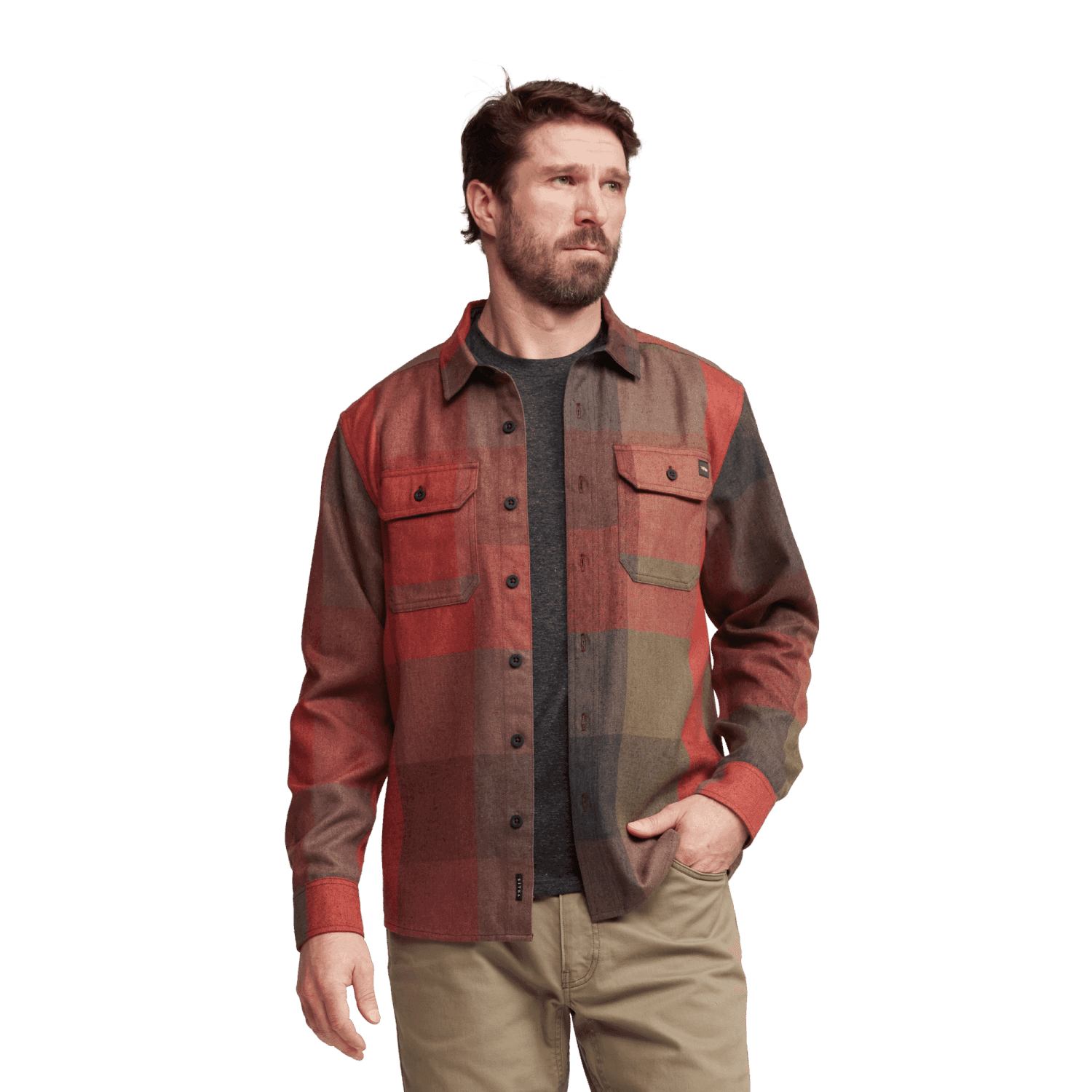 Hardwood Heavyweight Flannel Shirt | Red Fall Plaid | SITKA Gear Hardwood Heavyweight Flannel Shirt | Red Fall Plaid | SITKA Gear